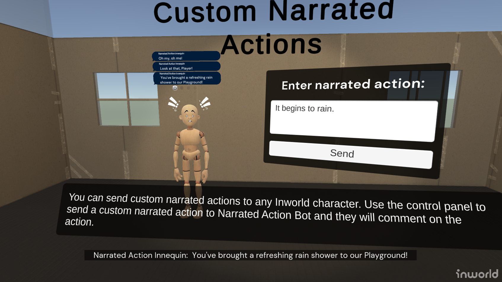 Custom Narrated Actions Response