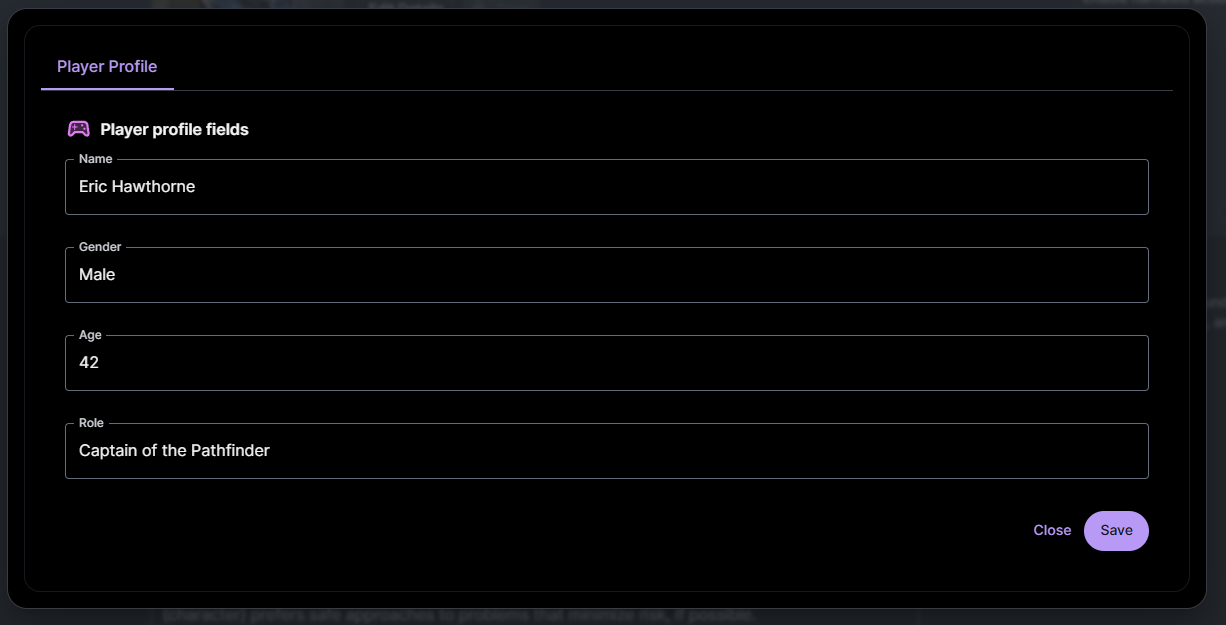 Profile Fields