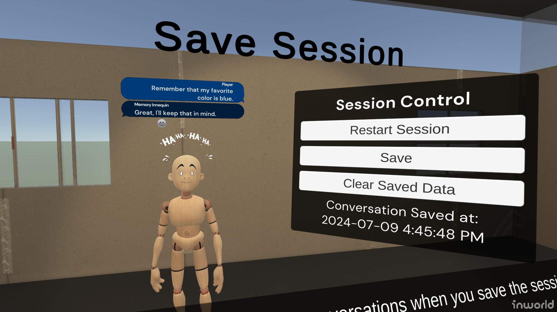 Save Session Saving Conversation History